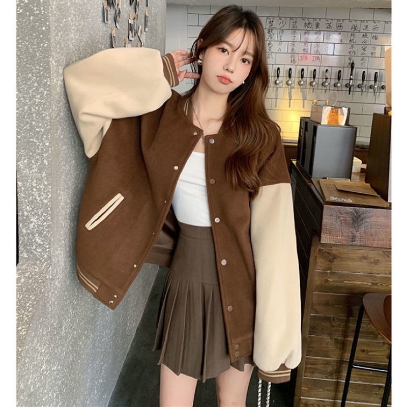 ÁO BOMBER KIỂU DÁNG HÀN QUỐC FREESHIP 2 LỚP DÀY THIẾT KẾ ĐẸP