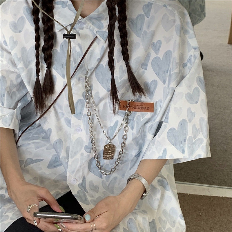 Áo Sơ Mi Tay Ngắn Dáng Rộng Vải Mỏng Thời Trang Mùa Hè Cho Nữ