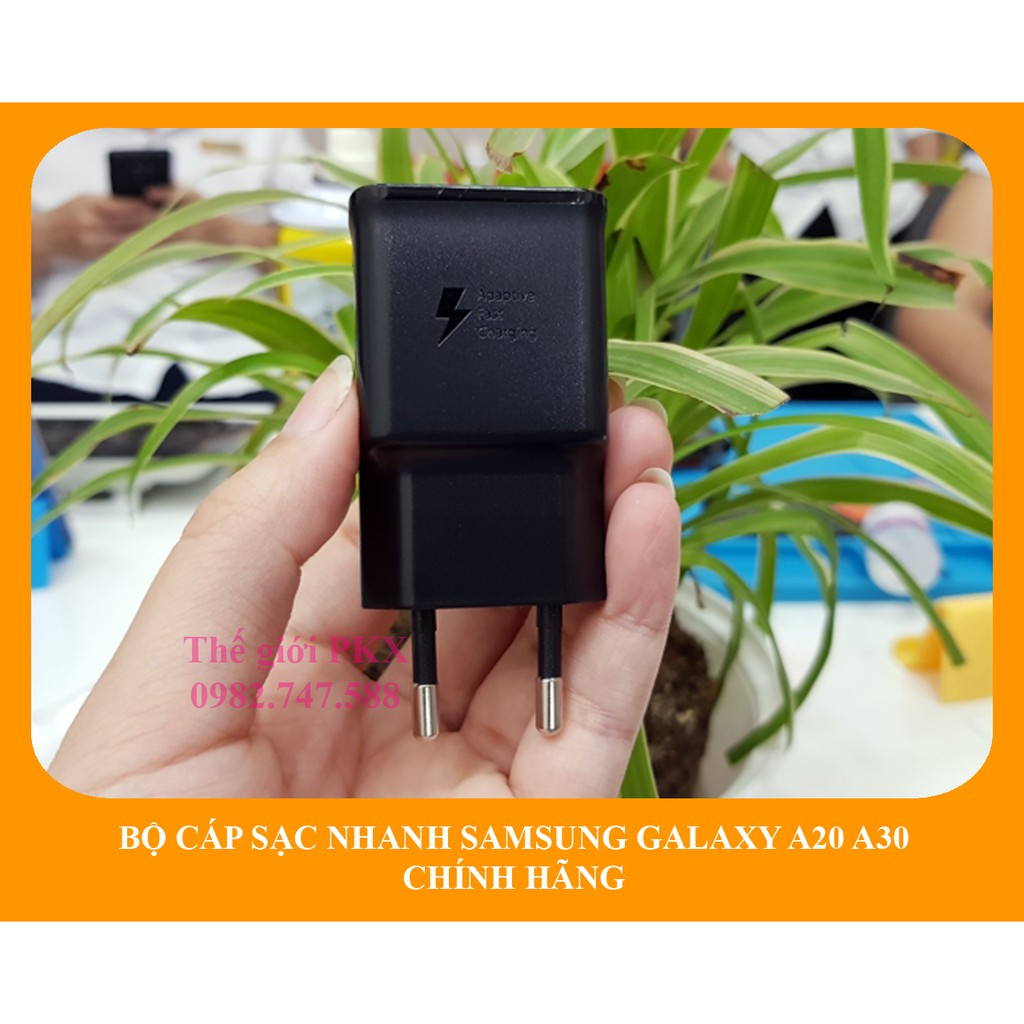 [Mã ELORDER5 giảm 10k đơn 20k] Bộ củ sạc nhanh Samsung A20 A30 chính hãng A205 A305