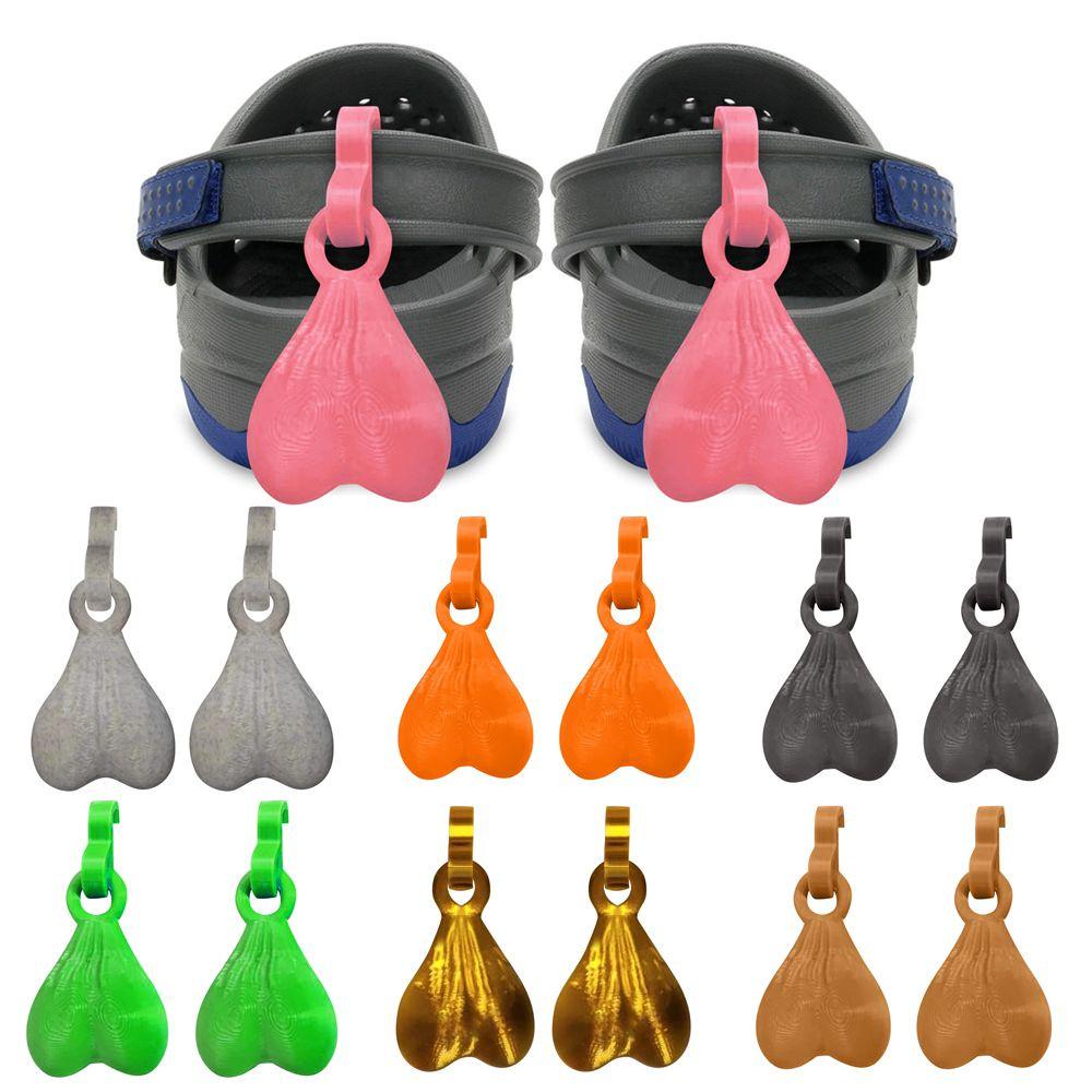 Set 2 Mặt Dây Chuyền Hình Đôi Giày Cá Sấu Bằng ABS Trang Trí
