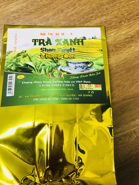 Trà xanh Shan Tuyết Thượng Sơn loại 500g hạn sử dụng 2022