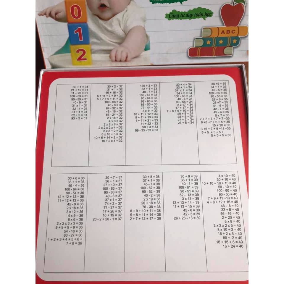 Bộ thẻ học thông minh Dot Card, dạy trẻ học toán-hàng đẹp