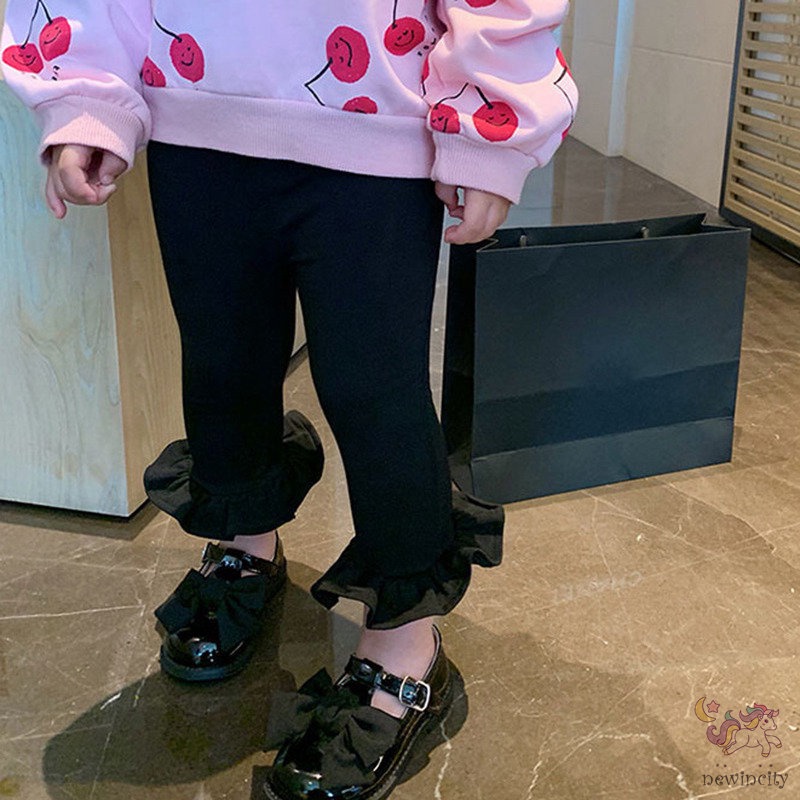 Quần Dài Ống Loe Họa Tiết Sọc Caro Phong Cách Hàn Quốc Dành Cho Bé Gái