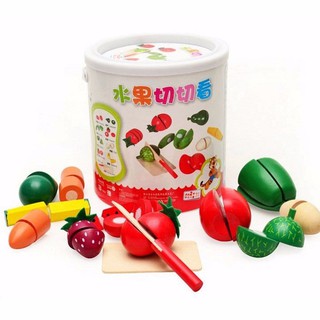 Bộ đồ chơi cắt hoa quả bằng gỗ cho bé