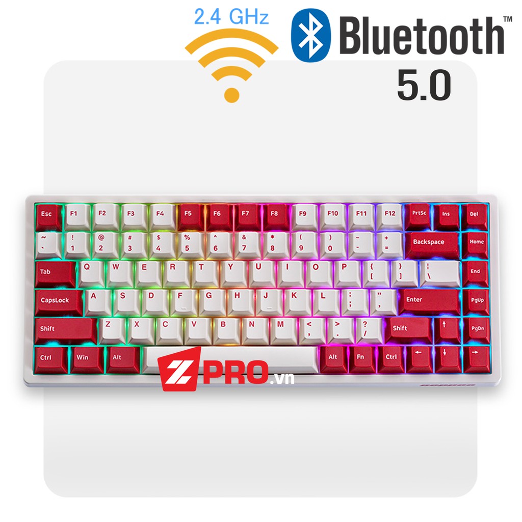 [Mã 157ELSALE hoàn 7% đơn 300K] Bàn phím cơ Noppoo Choc 84 DOOMHAMMER (Bluetooth + Wireless)