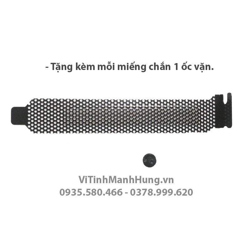 Miếng che khe PCI, thép sơn tĩnh điện, đục lỗ dạng lưới.