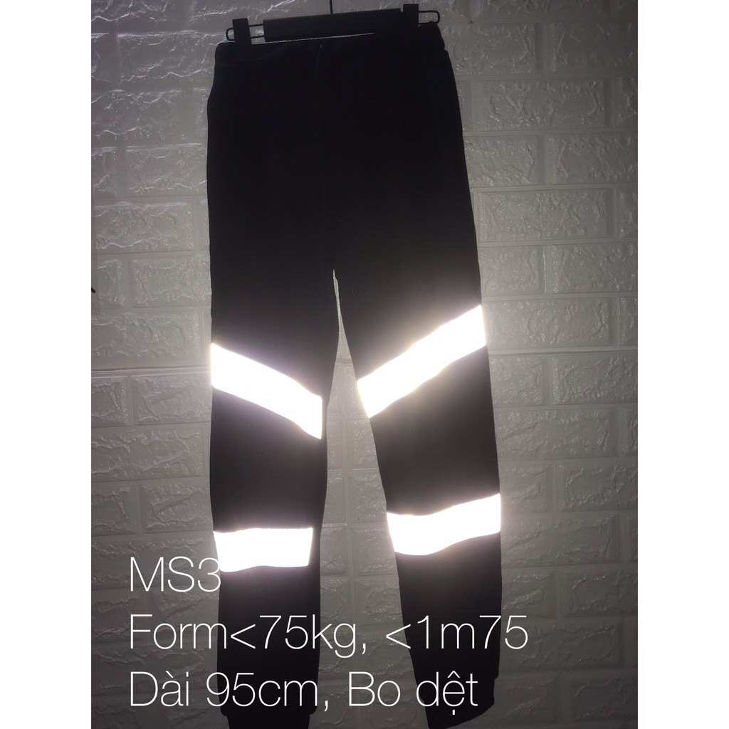 Quần jogger nỉ phát sáng gối kèm ảnh thật