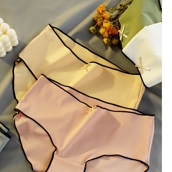 【 Ice XL L M 】Quần Lót Nữ Bằng Lụa Lạnh Liền Mạch Cỡ Vừa S0279#Quần Lót Thoáng Khí Phong Cách Hipster Thời Trang Cho Nữ 1199