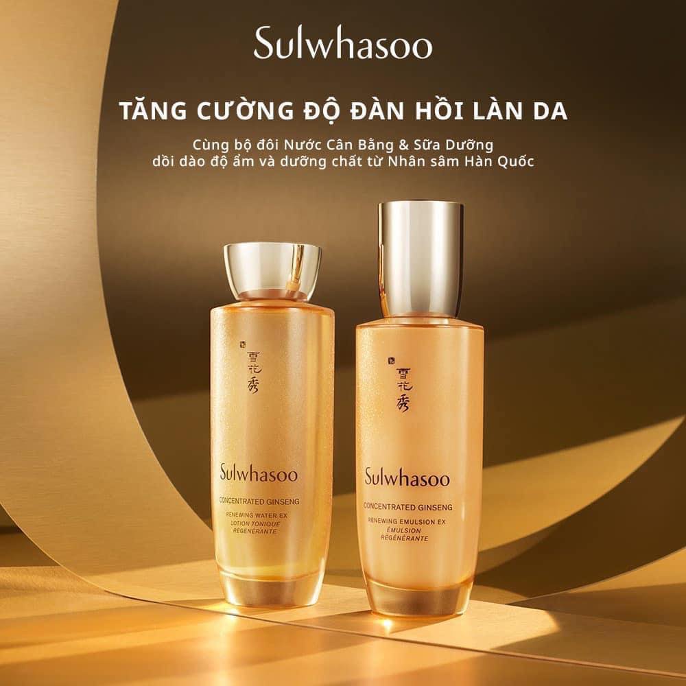 Cặp nước hoa hồng và sữa dưỡng nhân sâm sulwhasoo 25ml