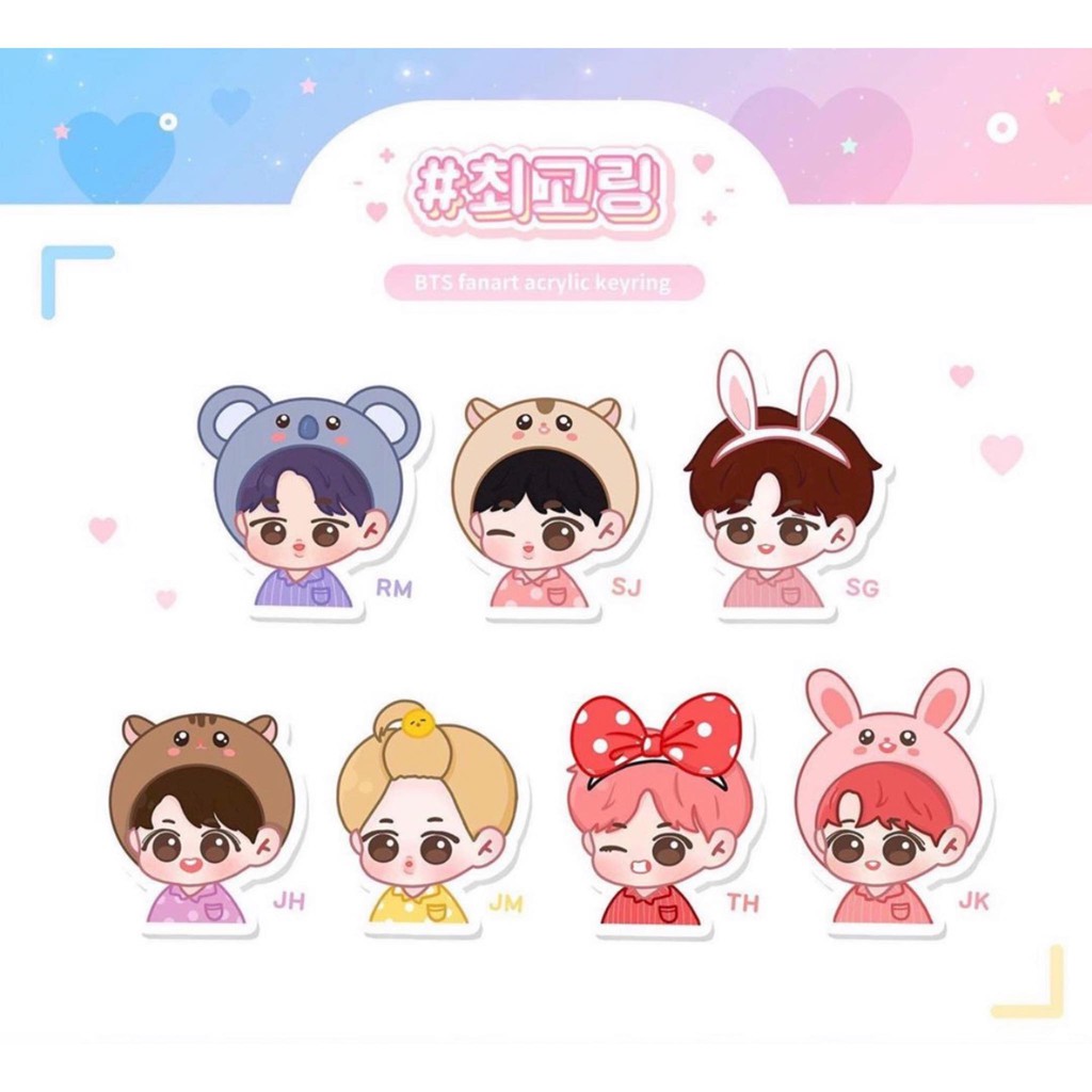 KEYRING CHIBI BTS (FANSITE)