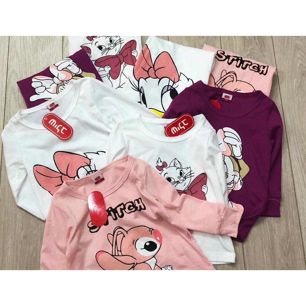 Bộ cotton Muji dài tay bé gái
