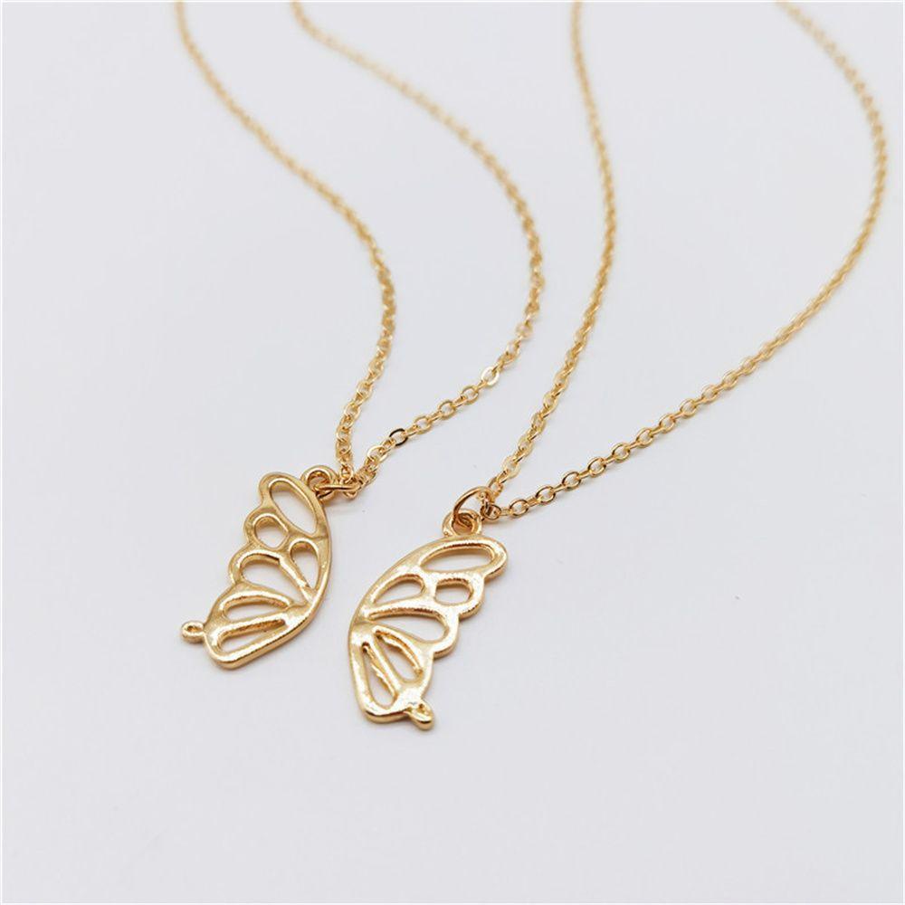 Set 1 Vòng cổ Tình Bạn Mặt Ghép Hình Trái Tim / Chữ Best Friend Thời Trang