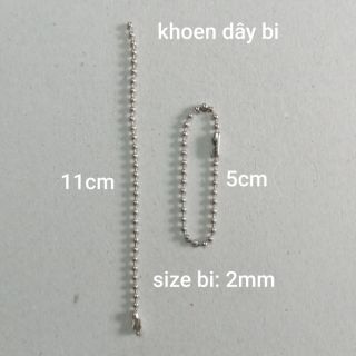 Khoen móc khóa : dây bi