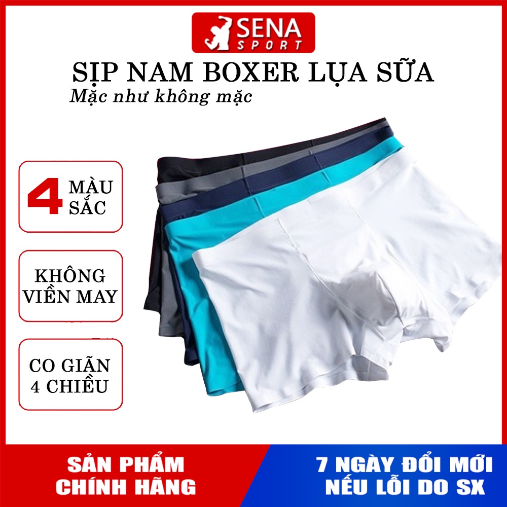 Quần sịp lạnh đúc lụa dáng boxer co giãn 4 chiều, mặc như không mặc