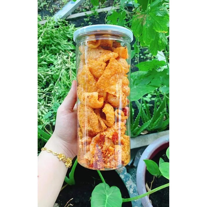 Da heo chiên giòn cháy tỏi ớt rụm rụm thơm ngon - hũ 150g