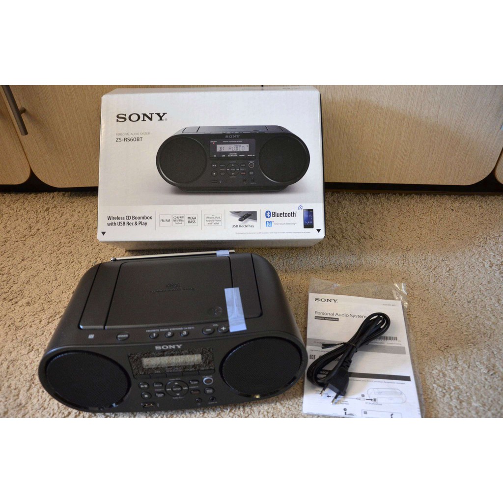 Máy Cassette CD Sony ZS-RS60BT chính hãng