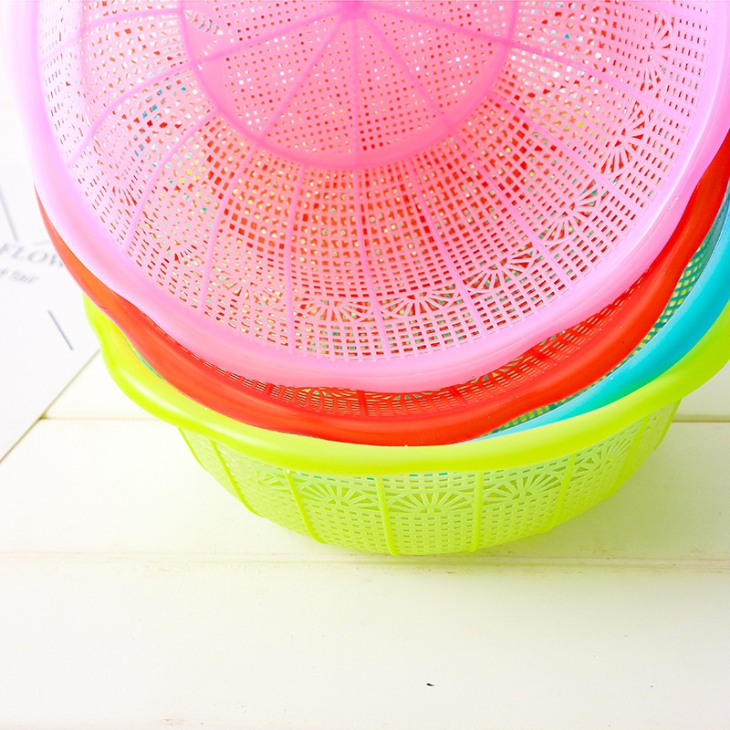 Rổ Nhựa Tròn Nhiều Màu Sắc 23x8cm