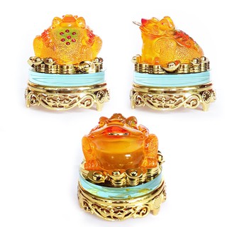 Cóc ngọc phong thủy đế kiếng xoay cực đẹp - cao 14cm