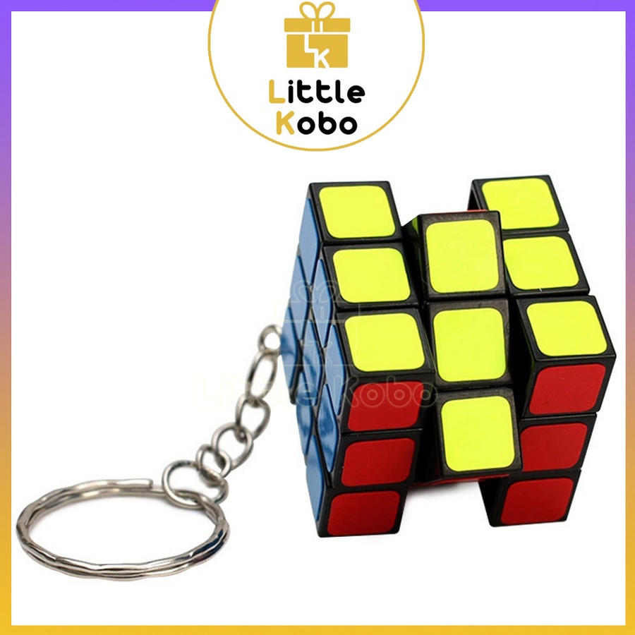 Móc Khóa Rubik 3x3 Xoay Được Khối Lập Phương Rubic 3 Tầng 3x3x3 Đồ Chơi Trí Tuệ Trẻ Em Phát Triển Tư Duy - Little Kobo