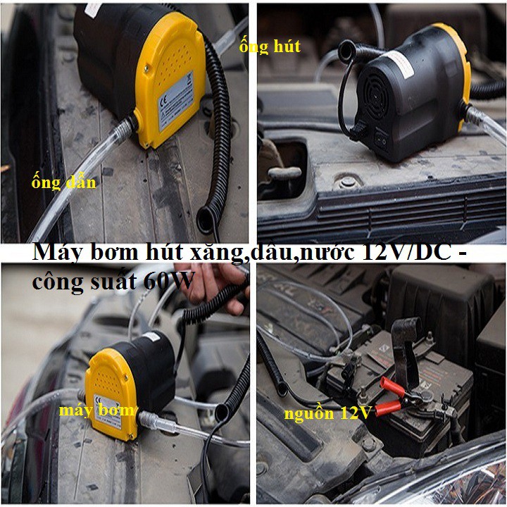 máy bơm hút dầu - máy bơm nước 12V
