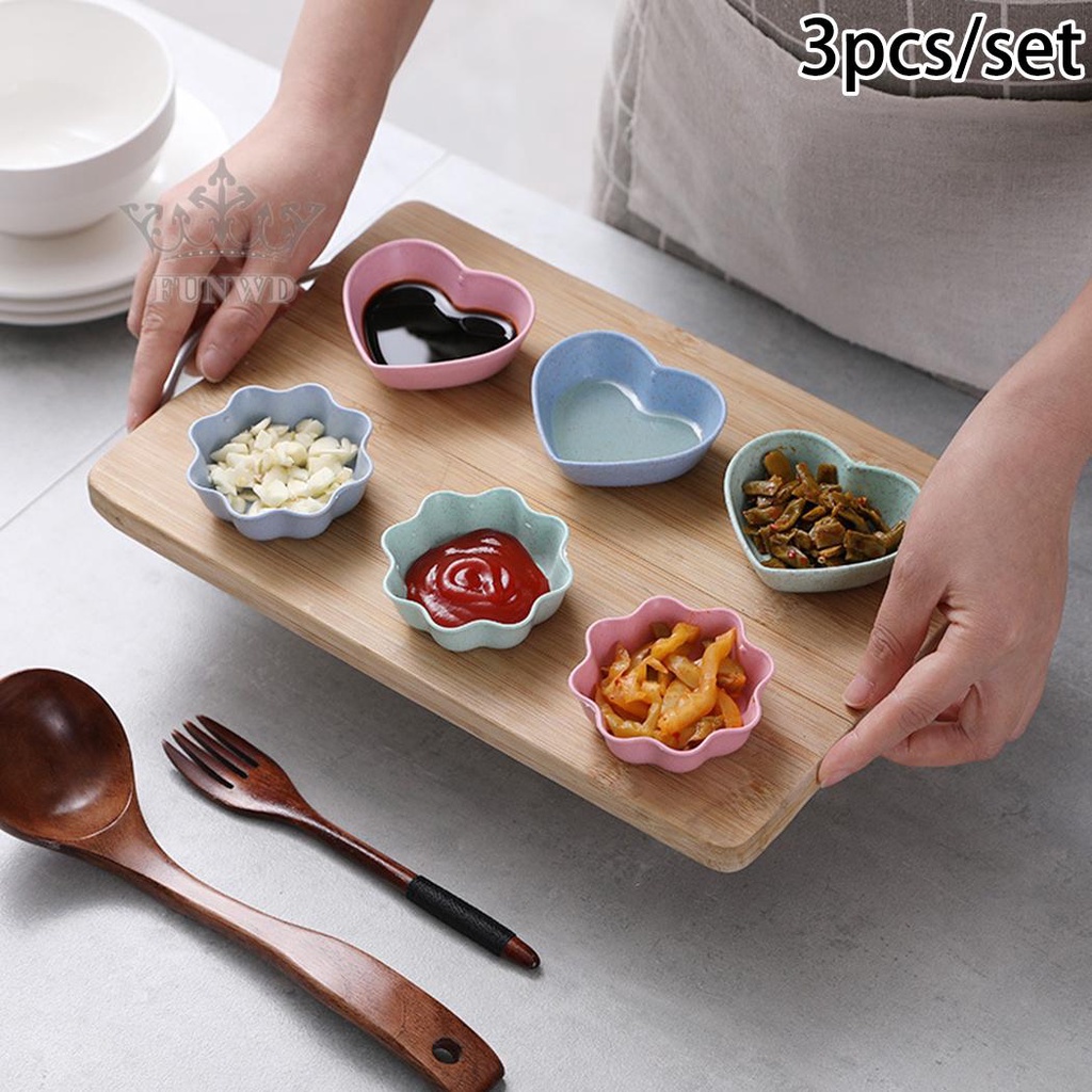 [Funny-]Dish Condiment Dipping Kitchen Lovely Sauce Small Sushi Wheat Straw Bowls