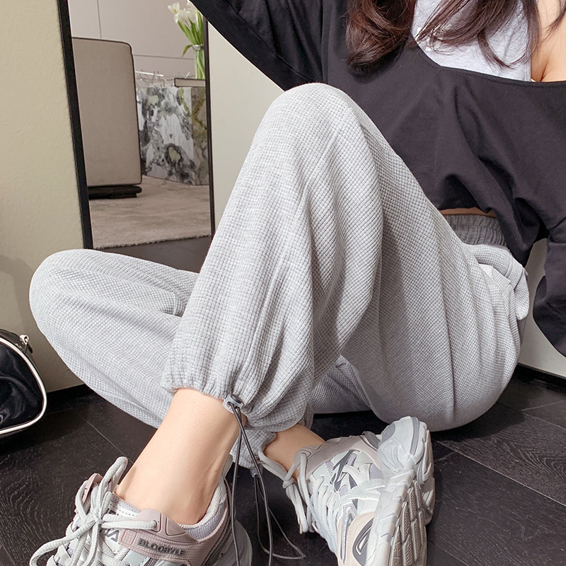 Quần jogger nữ dây rút, quần dài nữ thể thao tập yoga chất thun phong cách thời trang Hàn Quốc freeship mã QN3