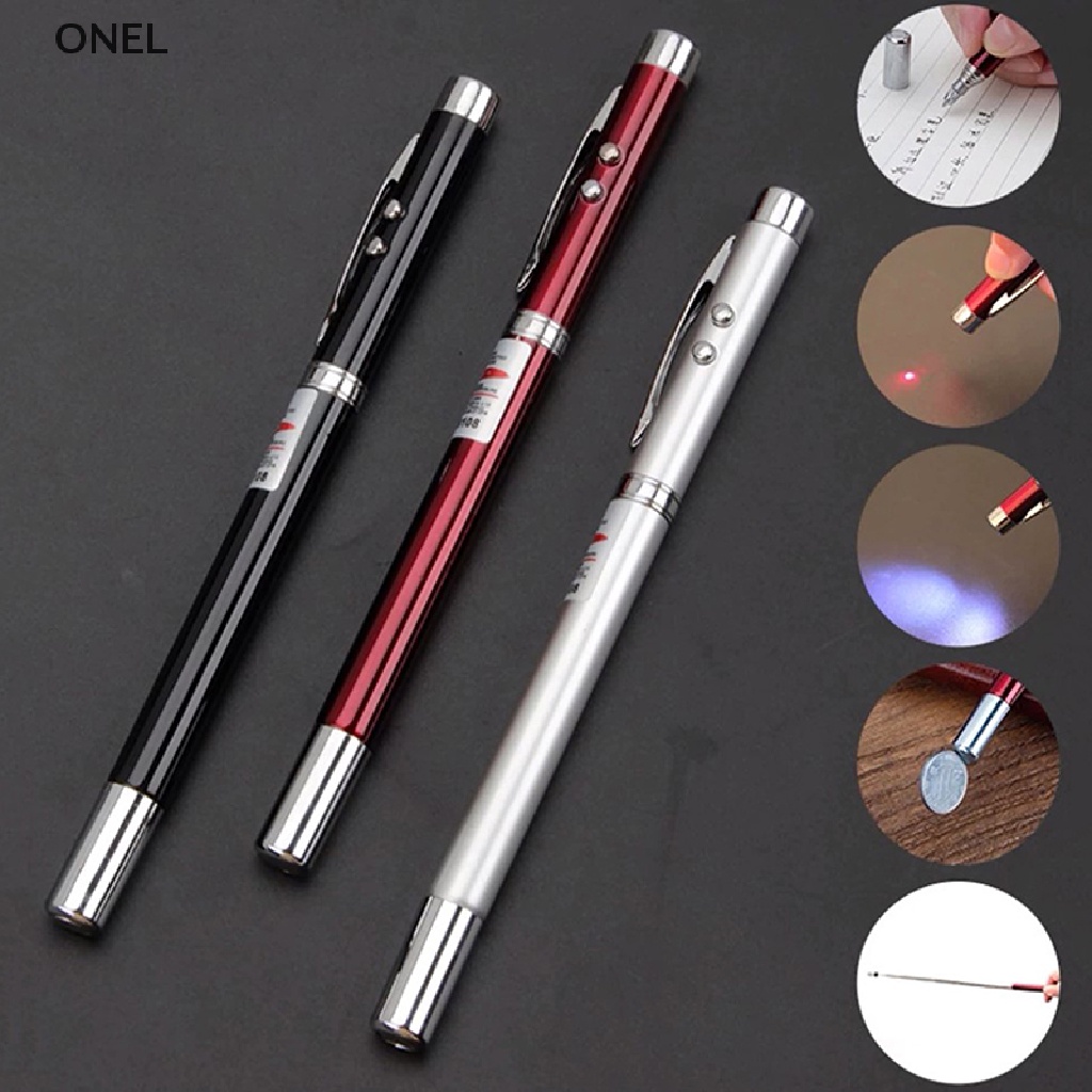 On Bút Chiếu Laser Đèn LED Đa Chức Năng 5 Trong 1, Có Chức Năng Chiếu Sáng