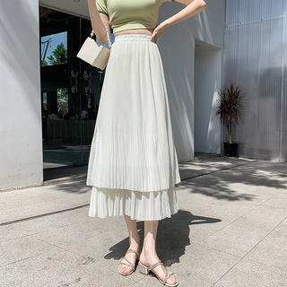 (ORDER) Chân váy xếp ly dáng dài tầng- có ảnh thật