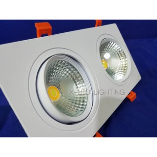 [XLED] Đèn âm trần đôi, âm trần 2 bóng 7w & 10w - 3 màu/ 1 màu