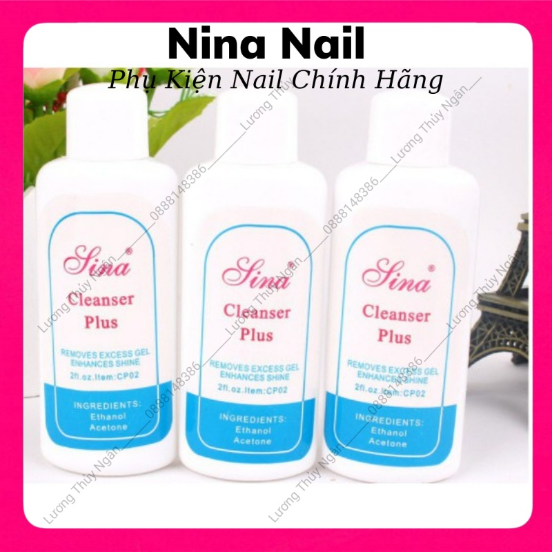 Dung Dịch Lau Sơn Gel, Nước Chùi Gel Móng Tay SINA 60ml