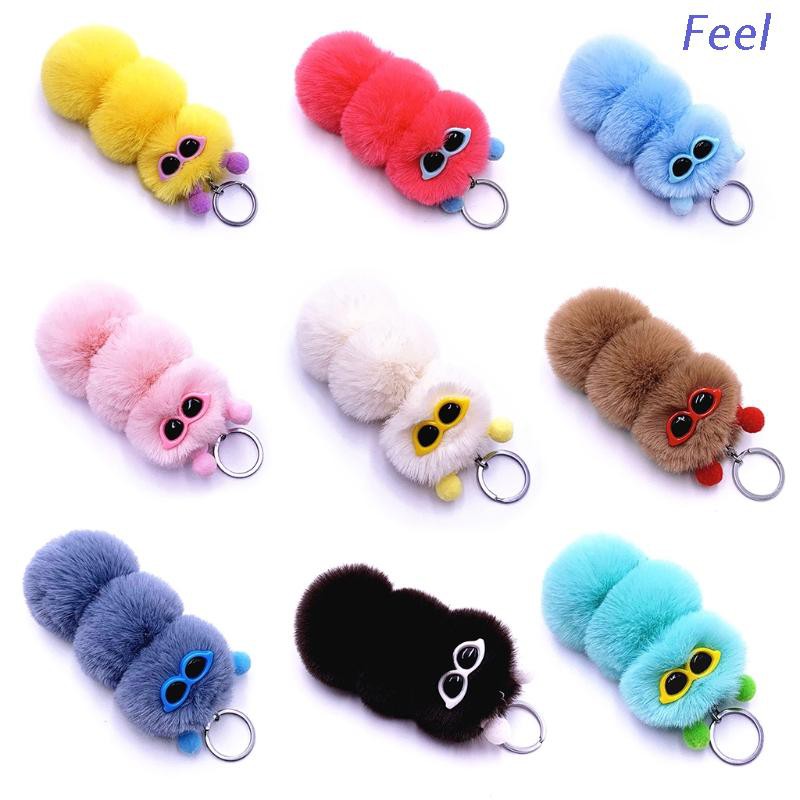 Móc Khóa Hình Con Sâu Nhồi Bông Ngộ Nghĩnh Dễ Thương