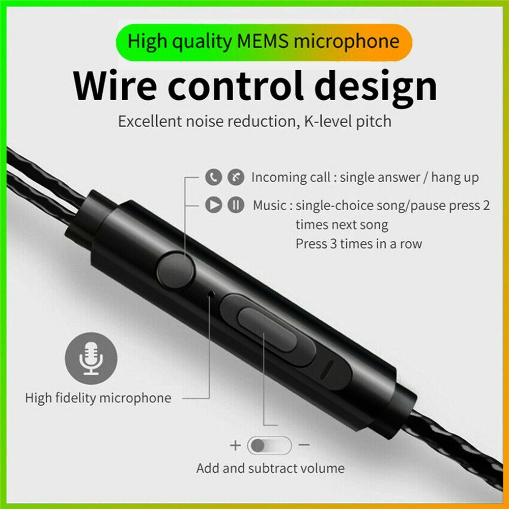 (Hàng Mới Về) Tai Nghe Nhét Tai Âm Thanh Hifi Có Micro Jack Cắm 3.5mm