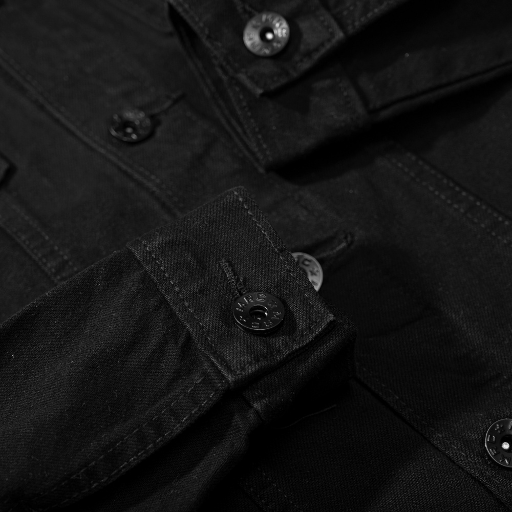 Áo khoác Jean nam đen basic MRC 031 - SN chất denim cao cấp, dày dặn, form chuẩn tôn dáng - CUONG STORE