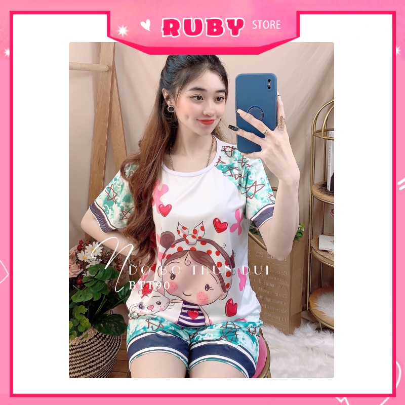 Đồ bộ nữ mặc nhà Freesize ❤️ Set bộ hoạt hình Nhiều Mẫu cực xinh chất thun mềm mịn mát ❤️ Rubystorevn