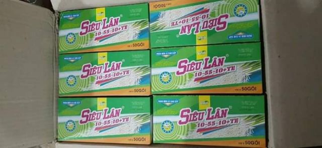 1 gói siêu lân 10-55-10+ TE chứa hàm lượng lân cao giúp bộ rễ phát triển mạnh, giúp hoa ra nhanh và đều