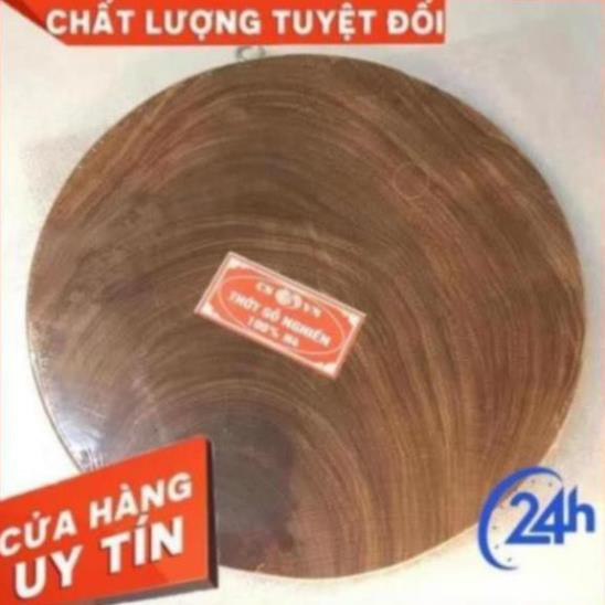 THỚT GỖ NGHIẾN không tâm THỚT ĐỂ THÁI đường kính 24cm- dày 2 - 2.5cm