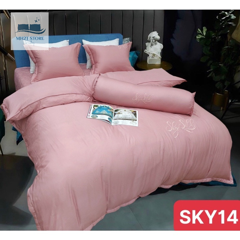 Bộ Chăn ga gối Lụa SKY 5 món thượng hạng, cao cấp SKY SILK MH2T STORE