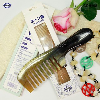 Lược sừng massage đầu giúp lưu thông máu - coh148 - cao cấp dày đẹp - hahanco -chăm sóc sức khỏe