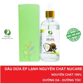 Dầu Dừa Ép Lạnh Nguyên Chất dưỡng da, dưỡng tóc, dưỡng môi, giảm nứt nẻ tay chân, freeship NuCare