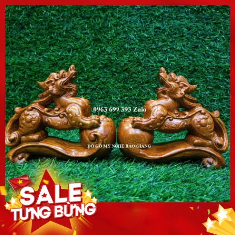 Cặp tỳ hưu gỗ hương mẫu mới