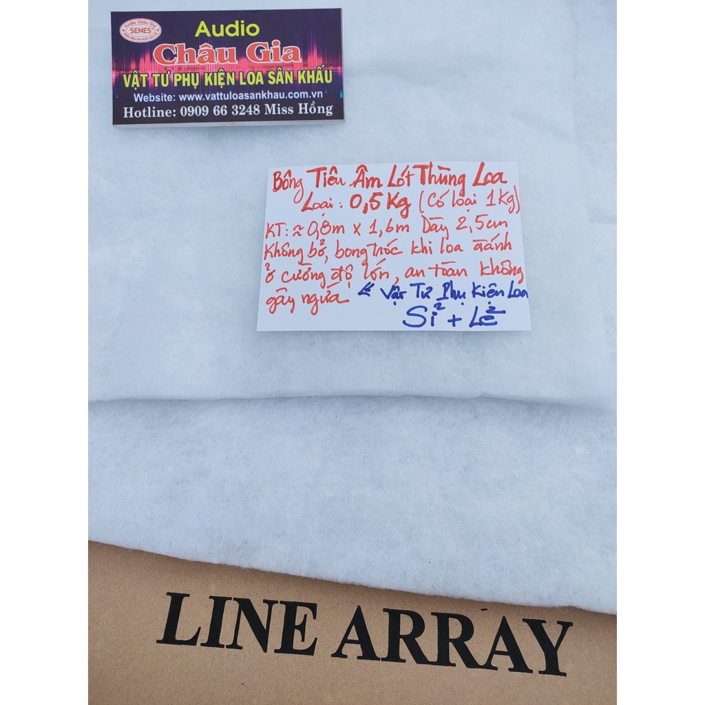 Bông tiêu âm lót thùng loa 0.5kg Audio Châu Gia