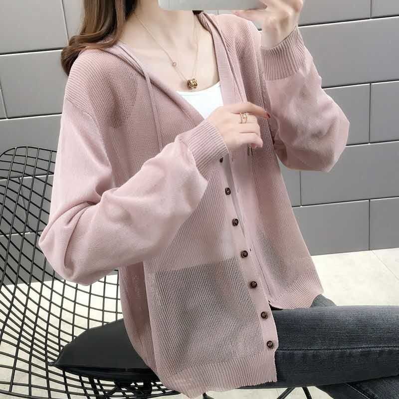 Áo Khoác Cardigan Dệt Kim Dáng Rộng Tay Dài Chống Nắng Cho Nữ | BigBuy360 - bigbuy360.vn