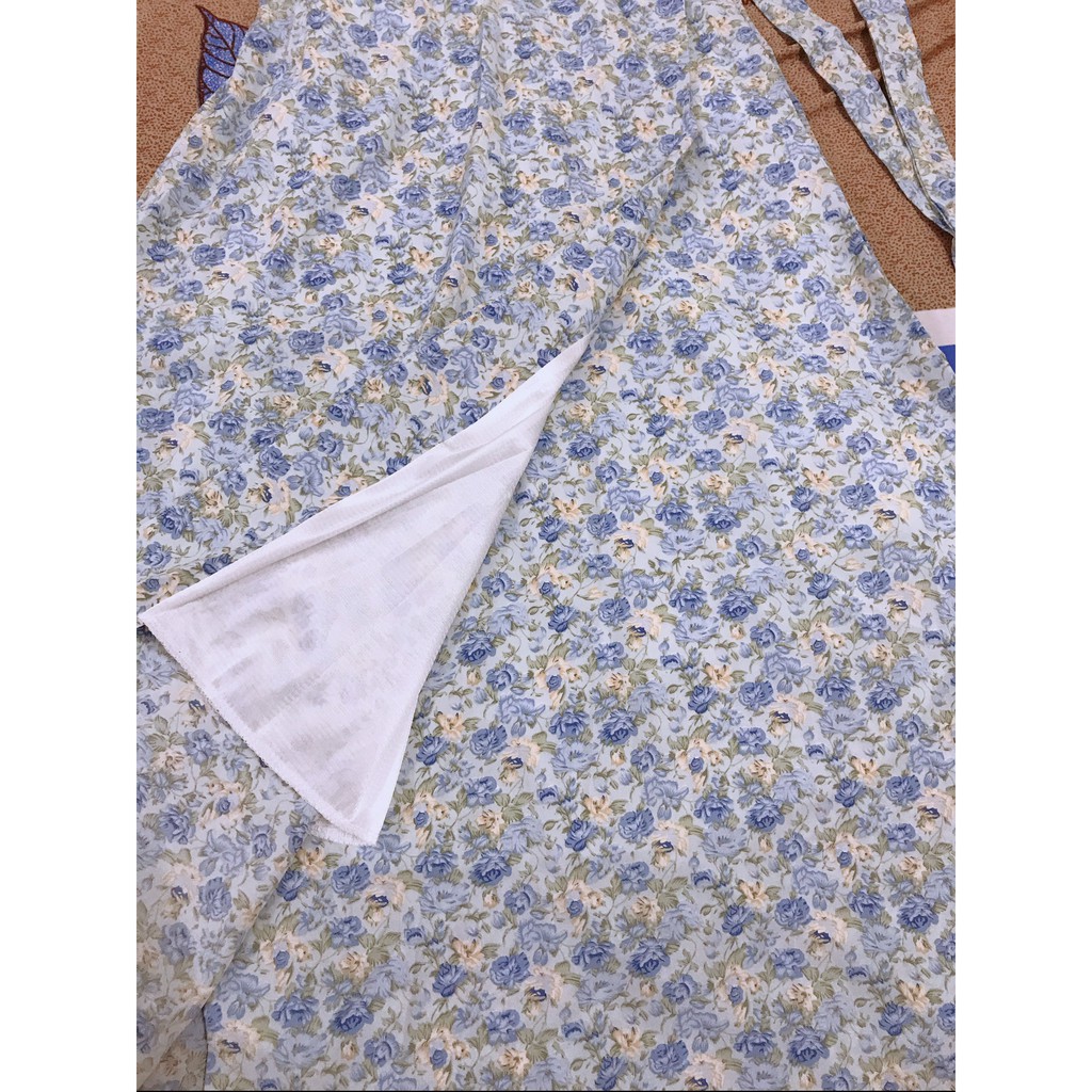 Đầm Hoa vạt chéo dáng dài Quảng Châu