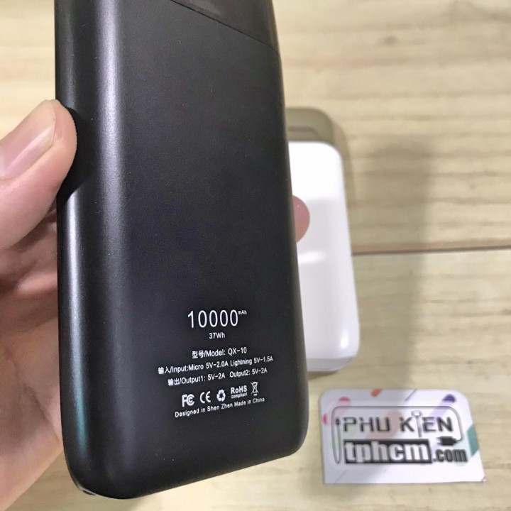 Pin Sạc dự phòng hiệu Lecun mẫu QX-10 10.000 mAh có LCD