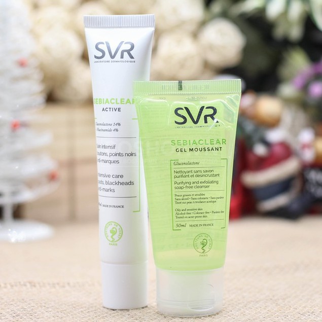 SVR Sebiaclear Gel Moussant làm sạch &amp; loại bỏ tế bào chết SVR SEBIACLEAR Gel Moussant 55ml