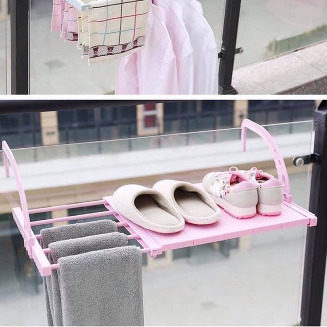 Giá phơi đồ ban công gấp gọn