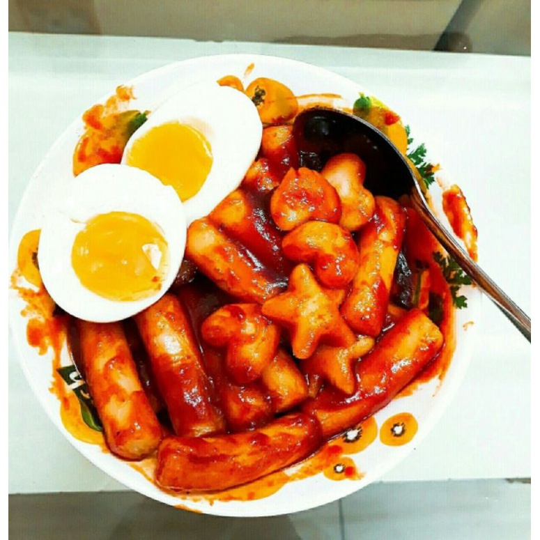 500gr BÁNH GẠO TOKBOKKI HÌNH SAO HOA TIM