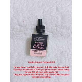{Bill Mỹ} {1 Chai} Comfort Vanilla Patchouli Tinh dầu Bath & Body Works Wallflower Home Fragrance Refills 24ml
