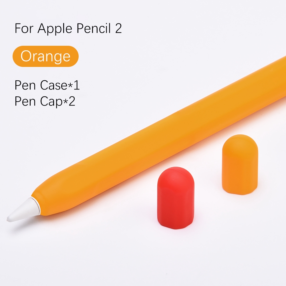 Ready Ốp bảo vệ Apple Pencil 1 và Pencil 2 chất liệu silicon cao cấp, vỏ ốp cover Apple Pencil silicon hình củ cà rốt dễ thương