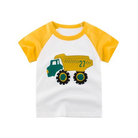 Áo bé trai áo thun cho bé trai bé gái kids chất cotton 27kids cộc tay 10-33kg